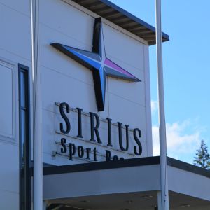 Den stjärnformade symbolen för ett upplevelsecenter i Pyttis. 