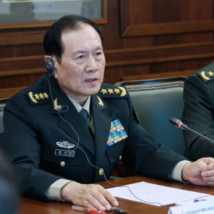 Wei Fenghe Kinas försvarsminister som försvarade våldsamheterna 1989. Den kinesiska politikern och militären Wei Fenghe.