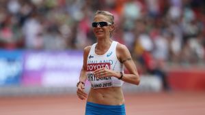 Anne-Mari Hyryläinen var 29:a i VM 2015 och 25:a två år senare. Anne-Mari Hyryläinen i VM 2015.