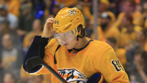 Mikael Granlund hade det tungt i slutspelet. Mikael Granlund spelar i Nashville Predators.