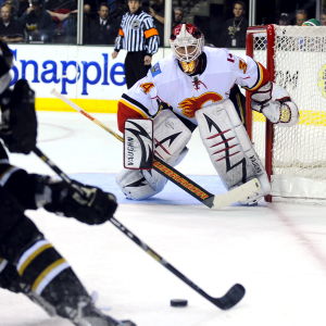 Miikka Kiprusoff var en stor publikfavorit under sina år i Calgary (2003–2013). Miikka Kiprusoff var en stor publikfavorit under sina år i Calgary (2003–2013).