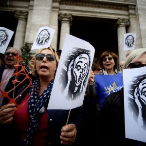 Protesten mot förfallet i Rom symboliseras av Edvard Munchs målning "Skriet"