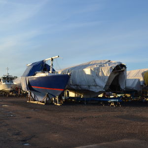 Vinterförvaring av båtar i Finno