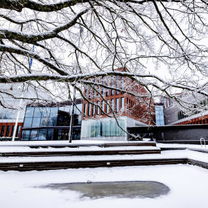 Aalto-yliopiston taiteiden ja suunnittelun korkeakoulun rakennuksia.