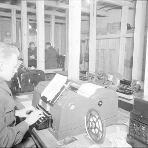 12.2.1940 Lennätinasema KESK Keskuskansakoulun kellarissa Mikkelissä