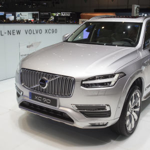 Volvo XC 90 på internationella bilsalongen i Genève den 3 mars 2015.