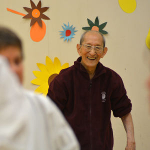 Mitsusuke Harada har skapat shotokai-stilen. Sensei Mitsusuke Harada skapade shotokai-stilen.