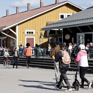 Vy från ett soligt Lahtis fredagen den 21 april 2023.