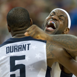 Kevin Durant och LeBron James vann OS-guld med USA år 2012.