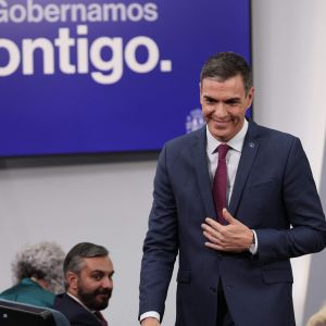 Spaniens tillförordnade premiärminister Pedro Sanchez i Madrid den 3 oktober 2023