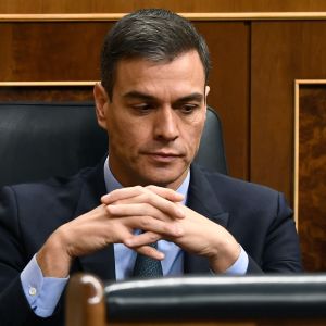 Pedro Sánchez under budgetdebatten 13.2.2019