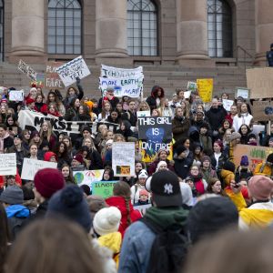 Nuorten ilmastomielenosoitus.