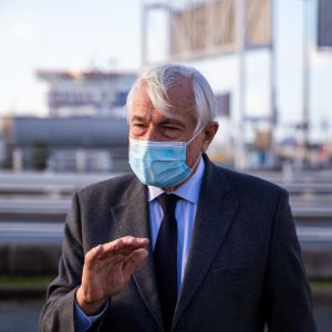 Hamnchefen Jean-Marc Puissesseau. Calaisin Sataman johtaja Calaisin satamassa.