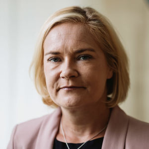 Sisäministeri Mari Rantanen (ps) sisäministeriössä Helsingin Kruunuhaassa.