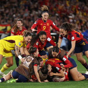 Espanja juhlii maailmanmestaruutta.