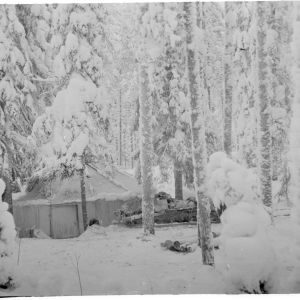 10.1.1940 12.Dn pääsidontapaikka (ensopahviteltta) Syskyjärvellä.