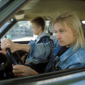 Autovaras-tv-draamassa Antti Majanlahti (Jesse) ja Sampsa Helminen (Veka) 1991