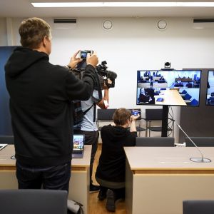 Fotografer på plats i Hyvinge.