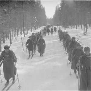 16.3.1940 65IR paluumatkalla Kuhmon Saunajärveltä.