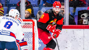 Nicklas Jensen missade flera månader, men är nu tillbaka i uppställningen. Nicklas Jensen i Jokerit.