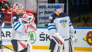 Förra året konkurrerade Harri Säteri ut Joonas Korpisalo i VM. Harri Säteri och Joonas Korpisalo
