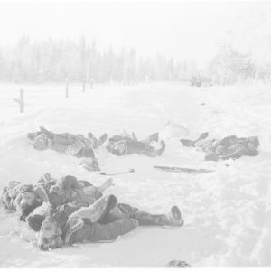 2.2.1940 Pakoon yrittäneitä upseereita Tenholanmäellä Länsi-Lemetissä.