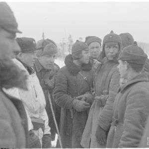 14.3.1940 Kuhmo-Saunajärvi. Suomal. Ja venäl.rauhanteon jälkeen..jpg