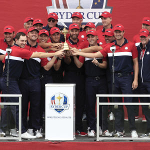 USA:s Ryder Cup-lag firar seger.