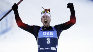 Sturla Holm Lægreid firar VM-guld
