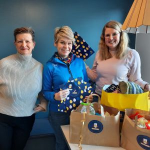 Pastor Camilla Klockars, Nina Brännkärr-Friberg och Susanna Back vid Project liv.