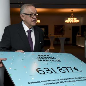Konfliktlösningsorganisationen Crisis Management Initiative (CMI) fick in totalt över 630 000 euro i kampanjen Älä kerro Martille (berätta inte för Martti).