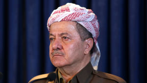 Den kurdiska presidenten Massoud Barzani. Irakiska Kurdistans president Massoud Barzani.
