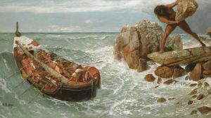 Arnold Böcklingin maalaus Odysseus ja Polyphemus