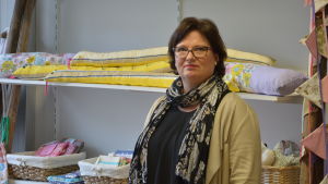 Samkommunsdirektör Sofa Ulfstedt försäkrar att Kårkulla är lyhört för kommunernas önskemål. Sofia Ulfstedt i Butikken.