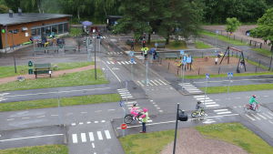Anne Berner besöker barnens trafikstad i Helsingfors varje år. Arkivbild. Barnens trafikstad i Helsingfors