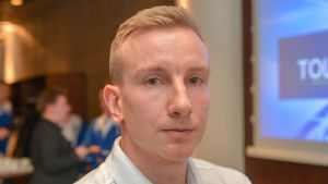 Juuso Hietanen har spelat VM sex gånger i rad. Juuso Hietanen inför avfärden till Sydkorea.