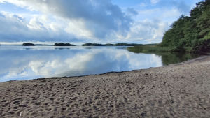 Strandlinjen är lång i Kopparnäs-Störsvik. Strand i friluftsområdet Kopparnäs-Störsvik.