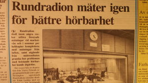 En artikel från 1988 om att mäta hörbarheten. Ett gammalt tidningsurklipp.