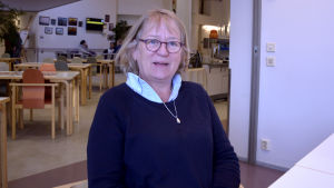 Gunilla Öller från Folkhälsan var med och arrangerade kursen. Gunilla Öller