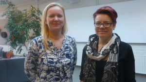 Jonna Grangärd och Sofia Mitts Björkblom. Jonna Grangärd och Sofia Mitts-Björkblom