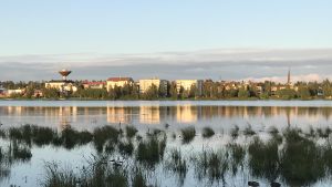Hundratals personer åker varje dag över gränsen mellan Torneå och Haparanda för att jobba. Vy över Torneå stad.