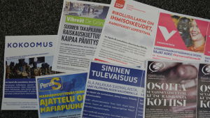 Förfalskade valaffischer. Förfalskade valaffischer inför riksdagsvalet i Finland 2019.