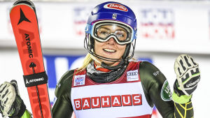 Mikaela Shiffrin vann slalomtävlingen i Levi i november. Mikaela Shiffrin vann slalomtävlingen i Levi i november.