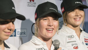Mathilda Lassenius inför världscupdebuten i slalom i november 2018.