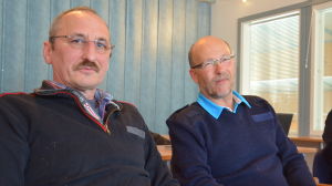 Rosalaborna Sixten Laine och Berndt Löfberg vill inte ha fler utredningar. Sixten Laine och Berndt Löfberg på Hitis tinget.