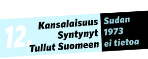 Kansalaisuus: Sudan, syntynyt: 1973, tullut Suomeen: ei tietoa.