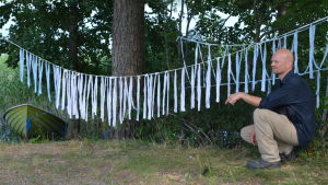 Petri Rantapää har också sitt finger med i spelet. Petri Rabtapää deltar också i Land Art Lapinjärvi