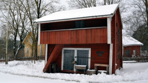 Den första loftbyggnaden på Museibacken. Den första loftbyggnaden på museibacken i Pargas.