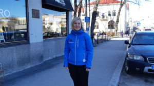 Elin Blomqvist-Valtonen, Svenska folkpartiet. Elin Blomqvist-Valtonen fotograferad i Borgå.