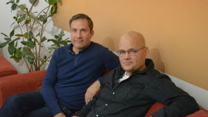 Soya Jalofoods kommersiella direktör Jouko Riihimäki och vd Stig Vesterlund är glada över den pågående vegetariska trenden som de inte ser något slut på. Jouko Riihimäki och Stig Vesterlund